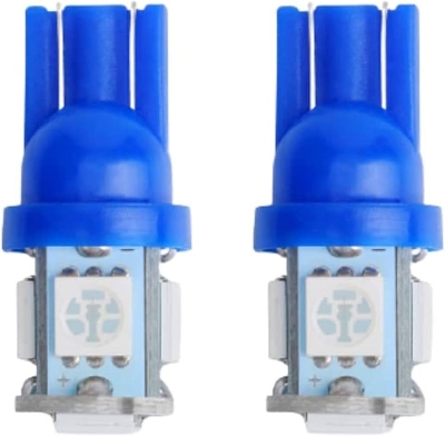 Picture of 2 Pieces 5 LED SMD Parking Bulb 12v Package Universal Motorcycle Car Indicator Bright Lamp - Blue