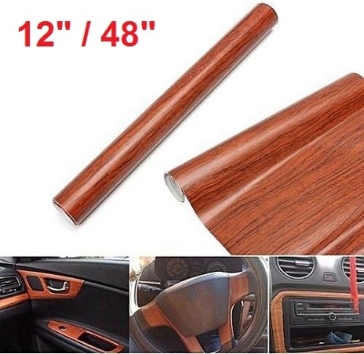 Picture of Wood Textured High Gloss Carbon Fiber Car Vinyl Wrap Sticker Decal Film Decal Car ..Size 12inc/48inc