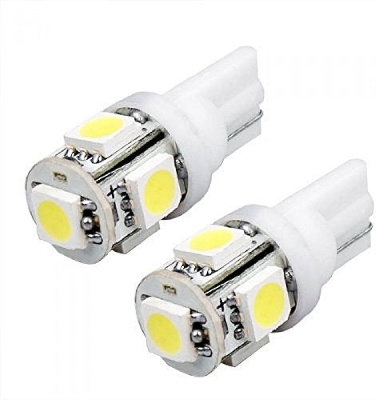Picture of 2 Pieces 5 LED SMD Parking Bulb 12v Package Universal Motorcycle Car Indicator Bright Lamp - White