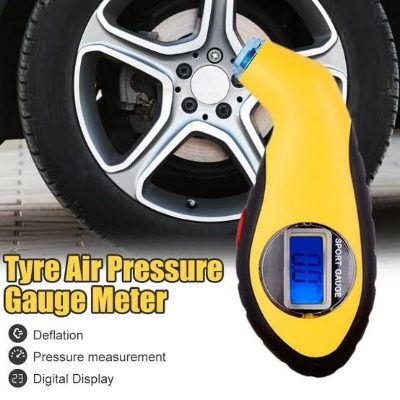 Picture of Premium Quality Digital LCD Tyre Air Pressure Gauge Meter - Car/Bike
