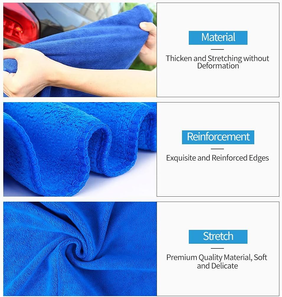 Picture of Extra Large One Colour Microfiber Car Cleaning Towel