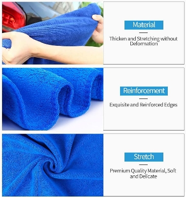 Picture of Extra Large One Colour Microfiber Car Cleaning Towel