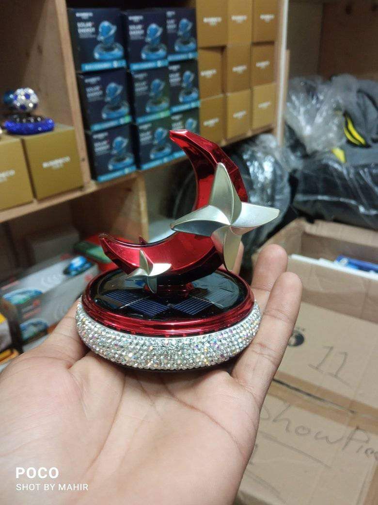 Picture of Solar car mounted fragrance car perfume interior decoration decoration deodorization lasting fragrance car air freshener - Red