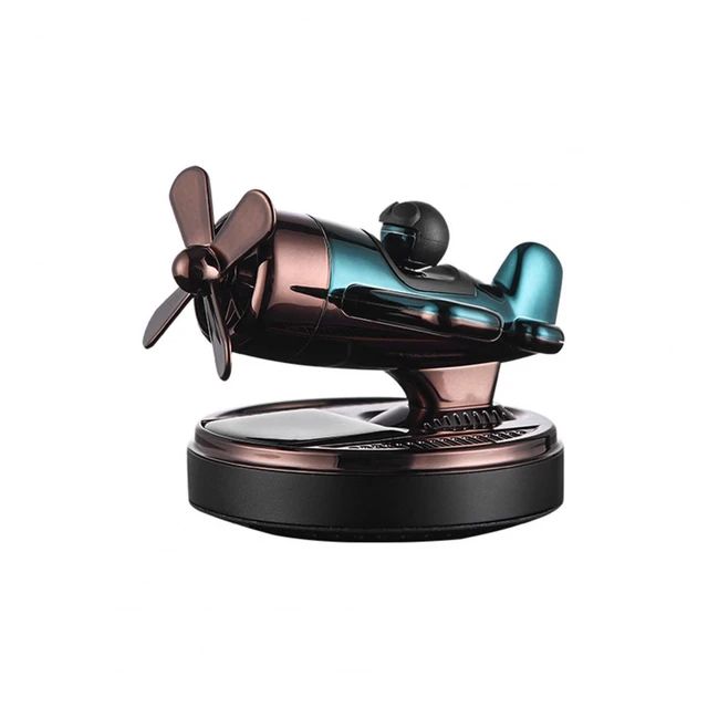 Picture of Car Air Freshener Solar Power Fresh-Fragrance Helicopter Design Car Dashboard Liquid Air Freshener for Car