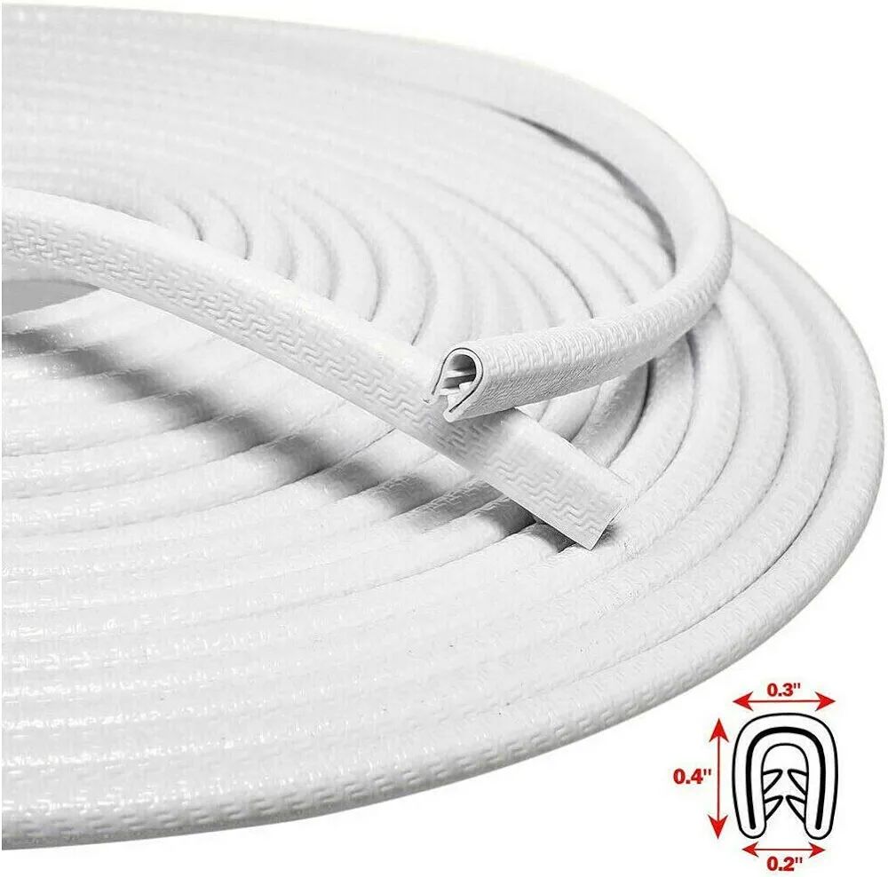 Picture of 5M Car Door Edge Protector, Car Door Edge Guards Universal U Shape Rubber Seal Edging Car Door Seal Trim Protector Car Door Guard Strip Fit for Most Car (White)
