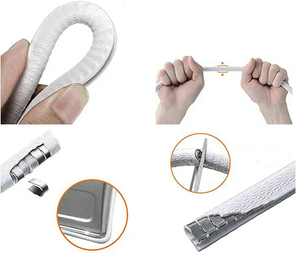 Picture of 5M Car Door Edge Protector, Car Door Edge Guards Universal U Shape Rubber Seal Edging Car Door Seal Trim Protector Car Door Guard Strip Fit for Most Car (White)