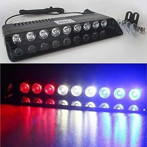 Picture of Dashboard 9 led car emergency 3 color (red, white, blue flashing) Lights and Multi Mode Function Available