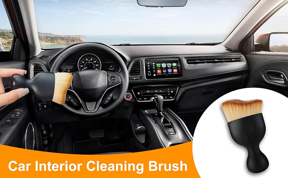 Picture of Car Detailing Brush, car wash Brush, car Interior Cleaning Brush Ideal for Interior, Exterior, Dashboard, AC Vents, Leather & Engines, Soft Bristles (Pack of 1)
