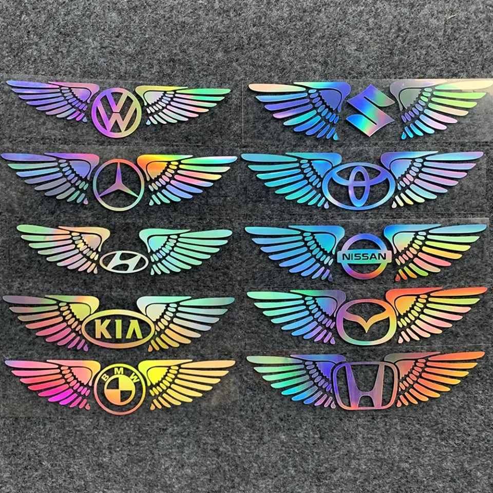 Picture of TOYOTA Car Strong Reflection Sticker Front Rear Windshield Decal Reflective Laser Decorative.