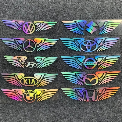 Picture of TOYOTA Car Strong Reflection Sticker Front Rear Windshield Decal Reflective Laser Decorative.