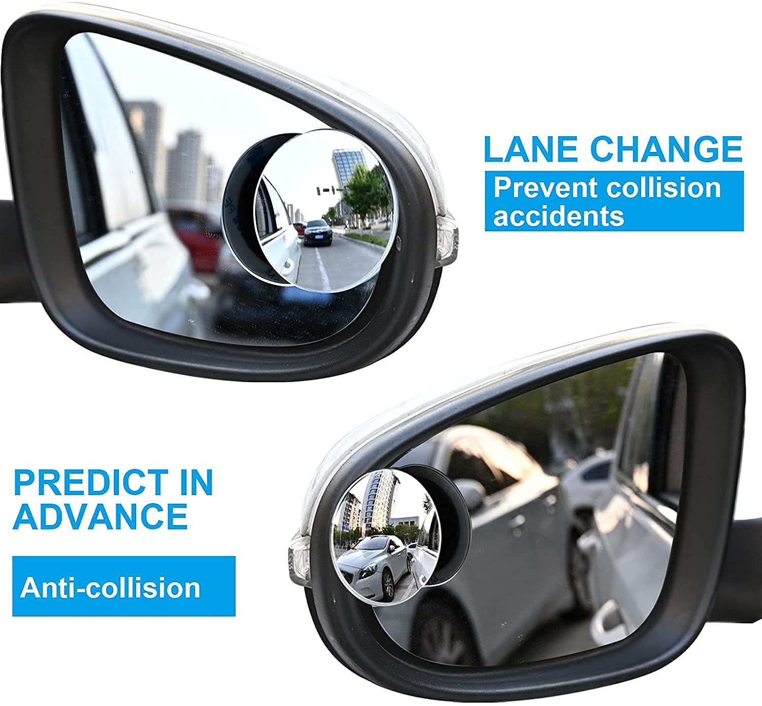 Picture of Car Blind Spot Mirror, 2" Round HD Glass Frameless Convex Rear View Mirror with wide angle Adjustable Stick for any Car, Van, Suv and Trucks Pack Of 2 Pic
