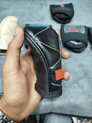 Picture of Car Gear Shift Knob Cover | Auto Leather Sponge Padded | Non Slip | Car Interior Accessory | Perfect Fit | Compatible with All Renault Models | Black