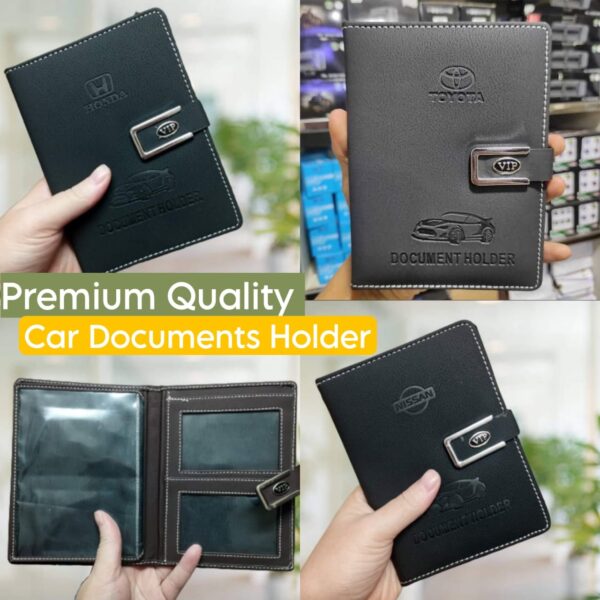 Picture of Premium Quality TOYOTA Car Document Holder – Organize Your Car Papers in Style For Car - Black