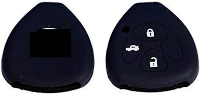 Picture of Silicone Remote Key Cover for Toyota Fortuner, Innova, Camry (Black) 3 Buttons