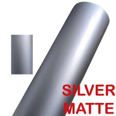 Picture of New Silver Metallic Matte Vinyl Sticker For Bike & Car Dashboard Gear Panel Designing 10 inch Wide 60 inch Long