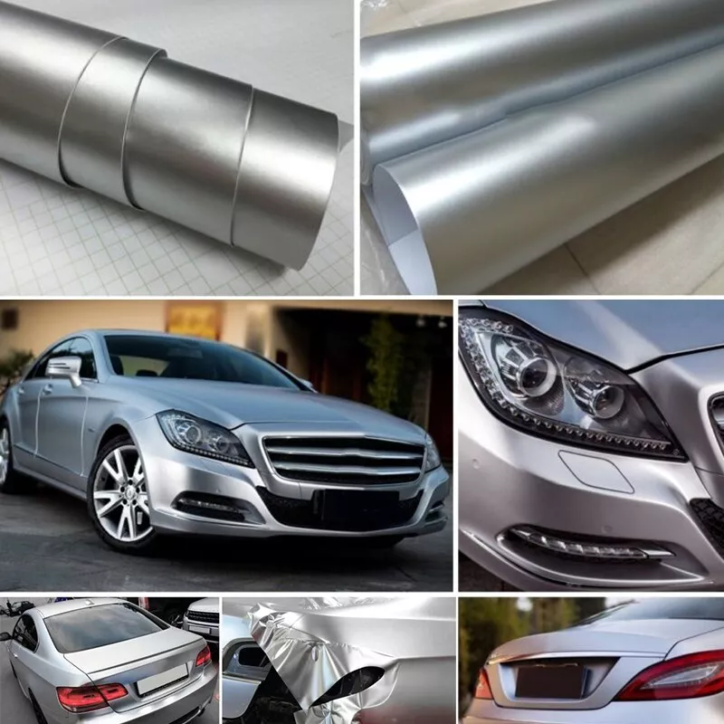 Picture of New Silver Metallic Matte Vinyl Sticker For Bike & Car Dashboard Gear Panel Designing 10 inch Wide 60 inch Long