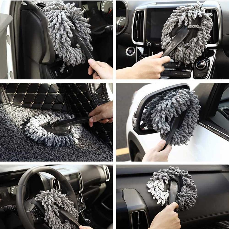 Picture of Small Microfiber Car Duster Super Soft Microfiber Car Dash Duster Interior Exterior Cleaning