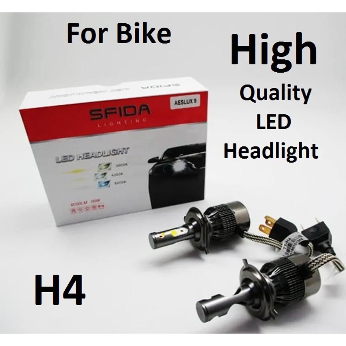 Picture of NEW SFIDA High Quality BIKE LED Headlight 6000LM 3 colors 50 Watt H4- 1Pis