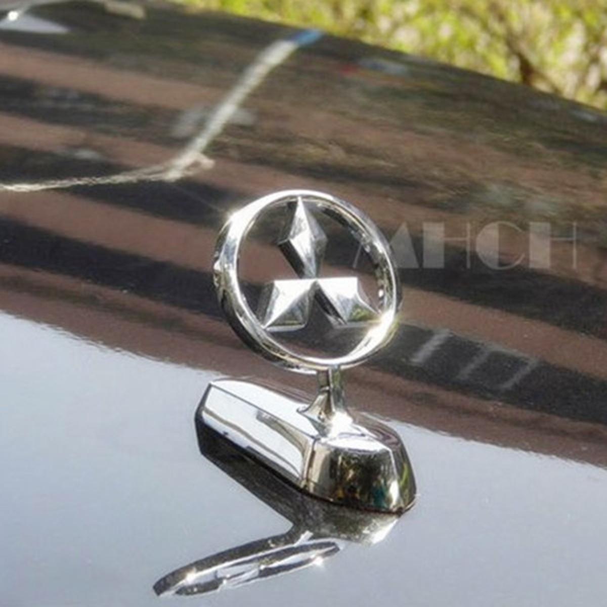 Picture of Car MITSUBISHI Metal Logo Front Hood Bonnet Emblem SILVER Badge for Mitsubishi logo