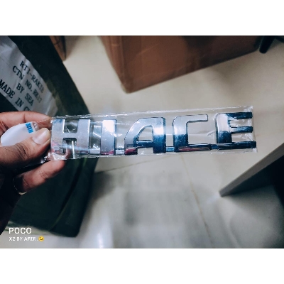 Picture of Car Monogram Logo HIACE Silver Color