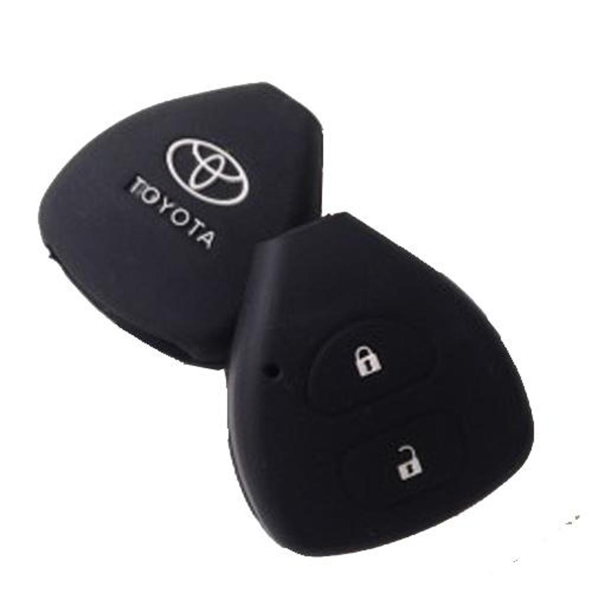 Picture of Toyota Silicone Protecting Remote Key Case Cover 2 Buttons For Holder for Corolla Hilux Vitz RAV4 Aqua Axio Prius