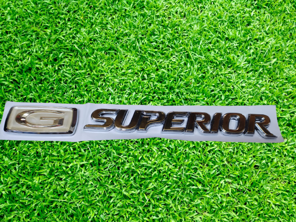 Picture of Car Monogram Logo Toyota GSuperior Metal Body Logo Golden Silver - 1 Pis