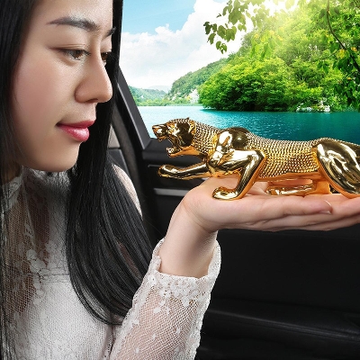 Picture of Golden Jaguar car Dashboard Decoration Showpiece 26cm
