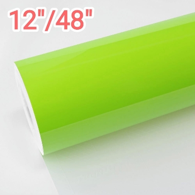 Picture of 12"/48" Light Green PVC Gloss Ambulance Yellow Vinyl Wrap, For Car & Bike Sticker