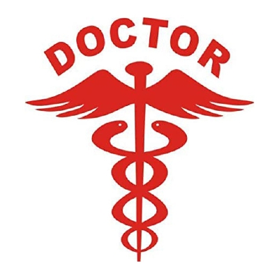 Picture of Premium Quality 2 Pis Moon 2 Pis Doctor Universal Car Front & Rear Sticker Combo