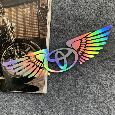 Picture of TOYOTA Car Strong Reflection Sticker Front Rear Windshield Decal Reflective Laser Decorative.