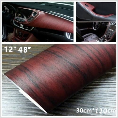 Picture of Car Interior Dashboard Diy Wood Textured Grain Vinyl Wrap Sticker Decal Sheet 12"X48" - 30Cm/120Cm - Car Sticker