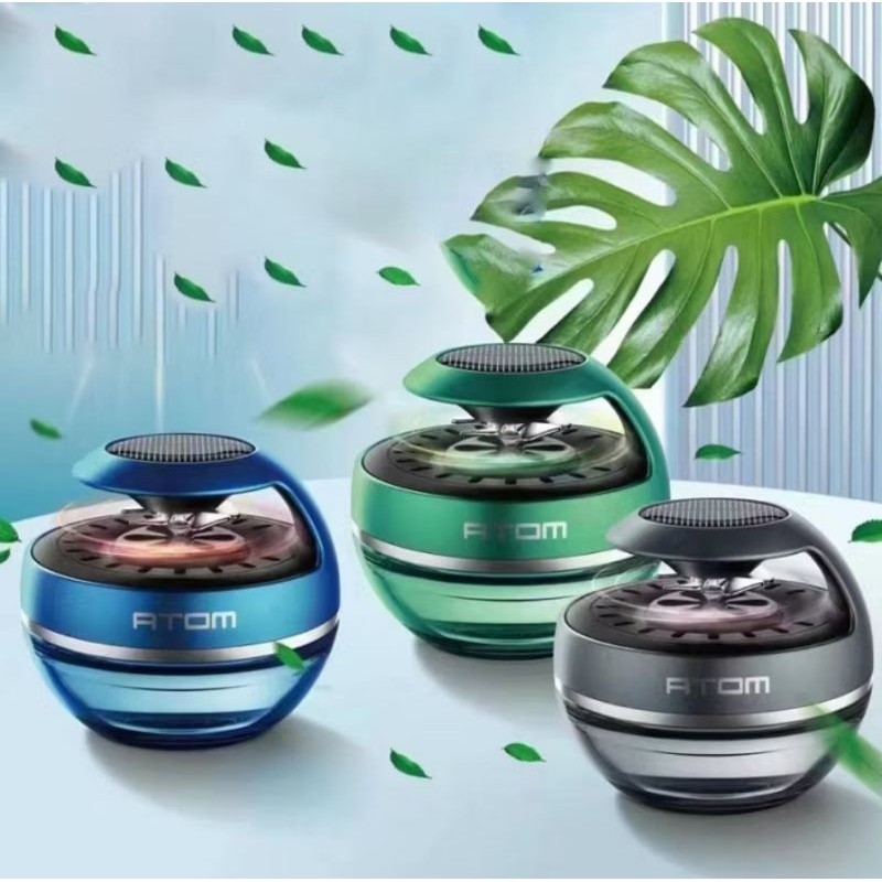 Picture of High Quality Atom Solar Car Air Freshener Perfume - Black, Blue & Green