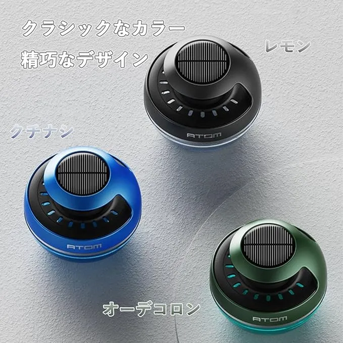 Picture of High Quality Atom Solar Car Air Freshener Perfume - Black, Blue & Green