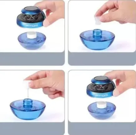 Picture of High Quality Atom Solar Car Air Freshener Perfume - Black, Blue & Green