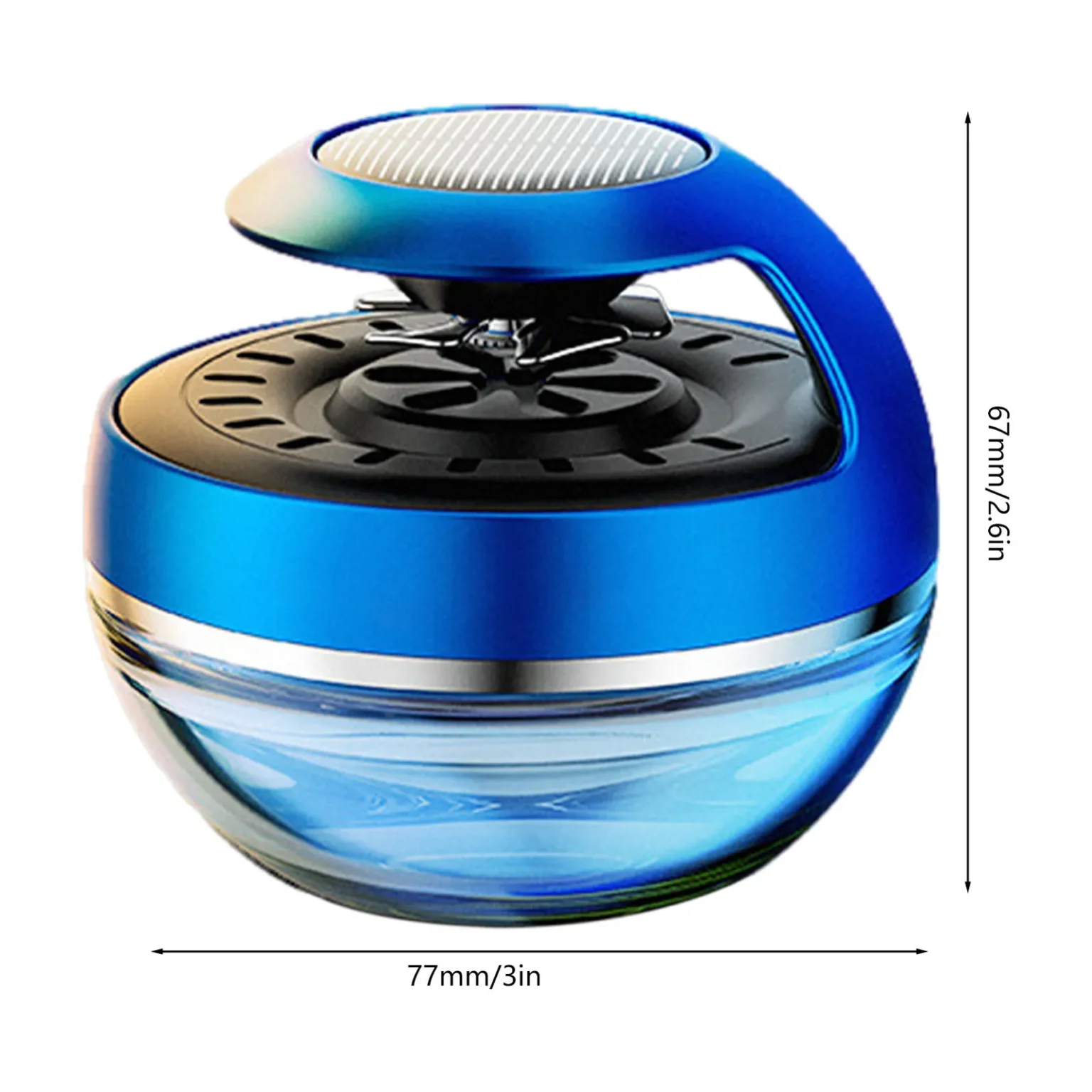 Picture of High Quality Atom Solar Car Air Freshener Perfume - Black, Blue & Green