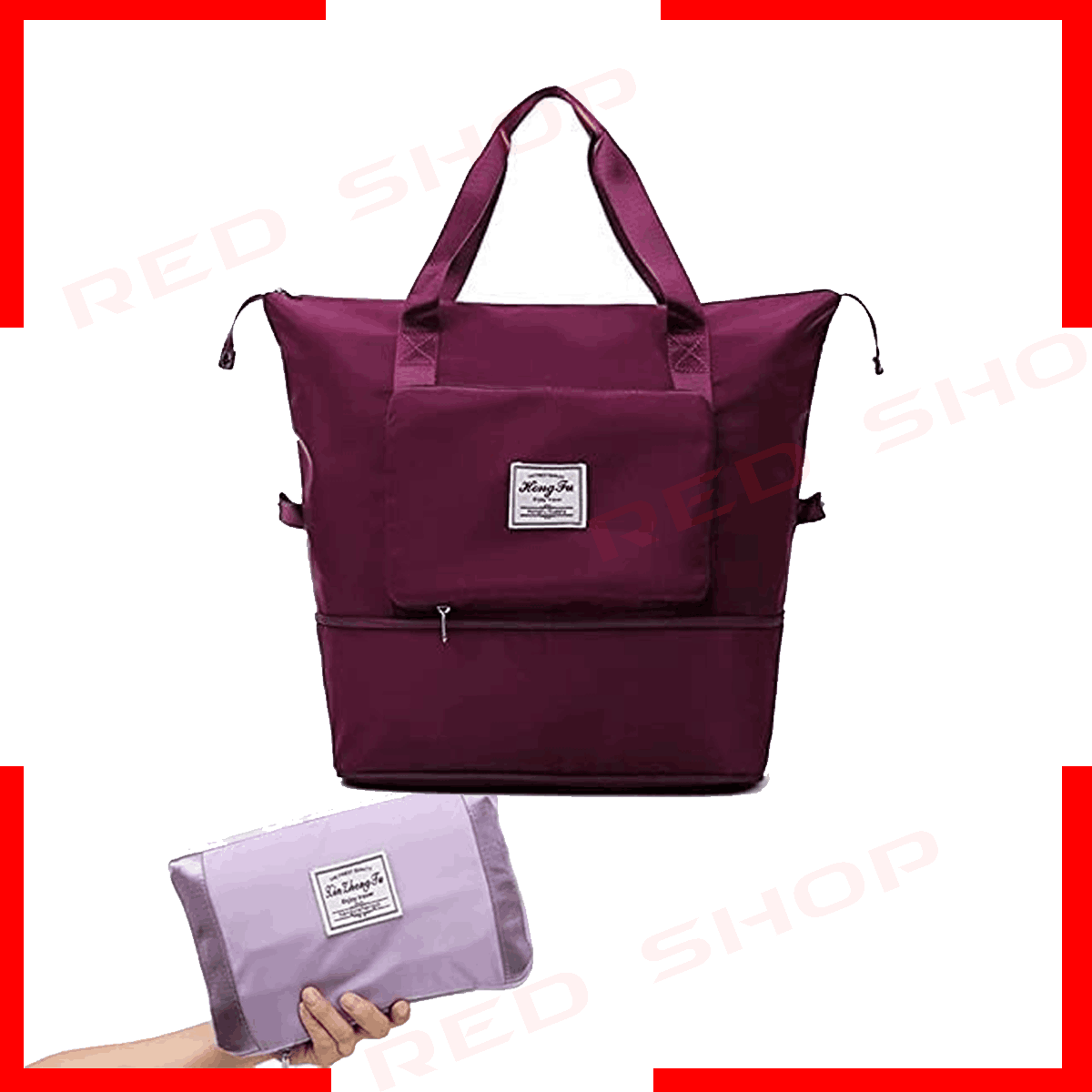 Picture of Super Large Capacity Folding Bag Travel Bags ( Purple)  