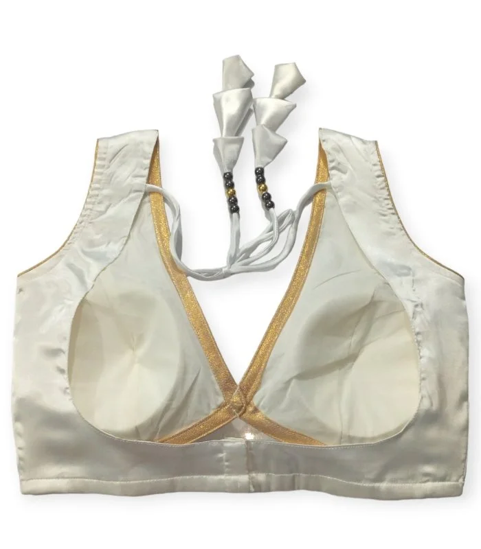 Picture of White Color blouse designs for women