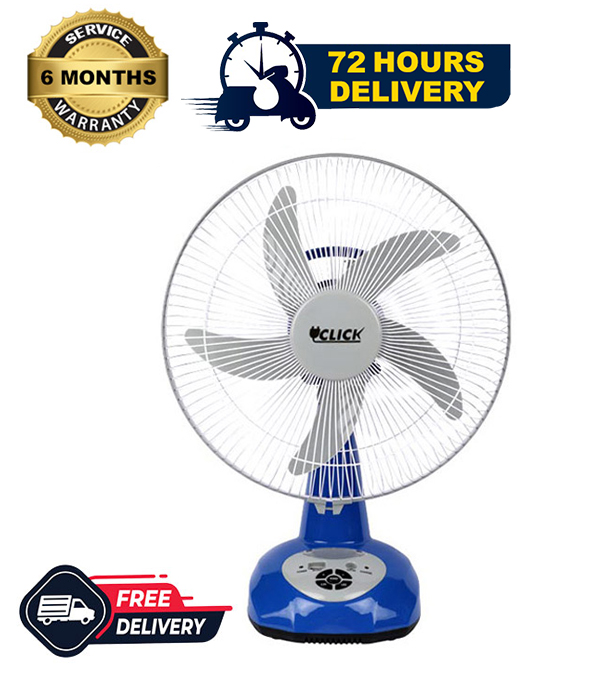 Buy CLICK Rechargeable Table Fan-14''(Blue) Online at Best Price in Bangladesh
