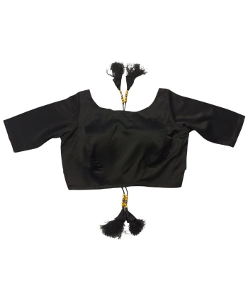 Picture of Boat Neck Black color Blouse For Women