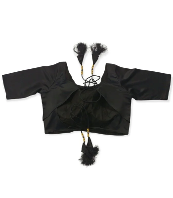 Picture of Boat Neck Black color Blouse For Women