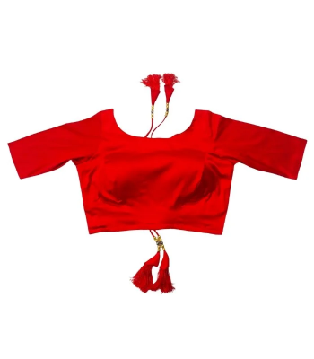 Picture of New Boat Neck Red color Blouse For Women