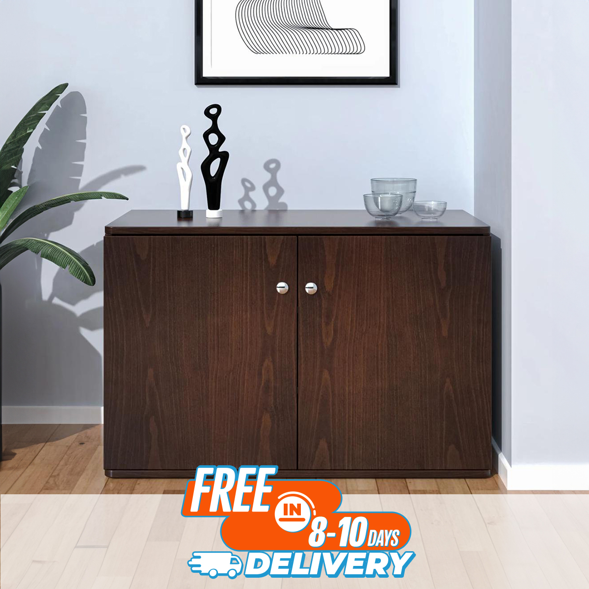 Picture of RK Furniture Classic Shoe Rack Organizer/ Shoe Cabinet for Entryway or Shoes Storage Cabinet