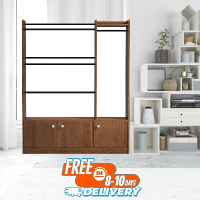 Picture of RK Furniture Modern Alna With 3 Storage Cabinet and Shelf for Home
