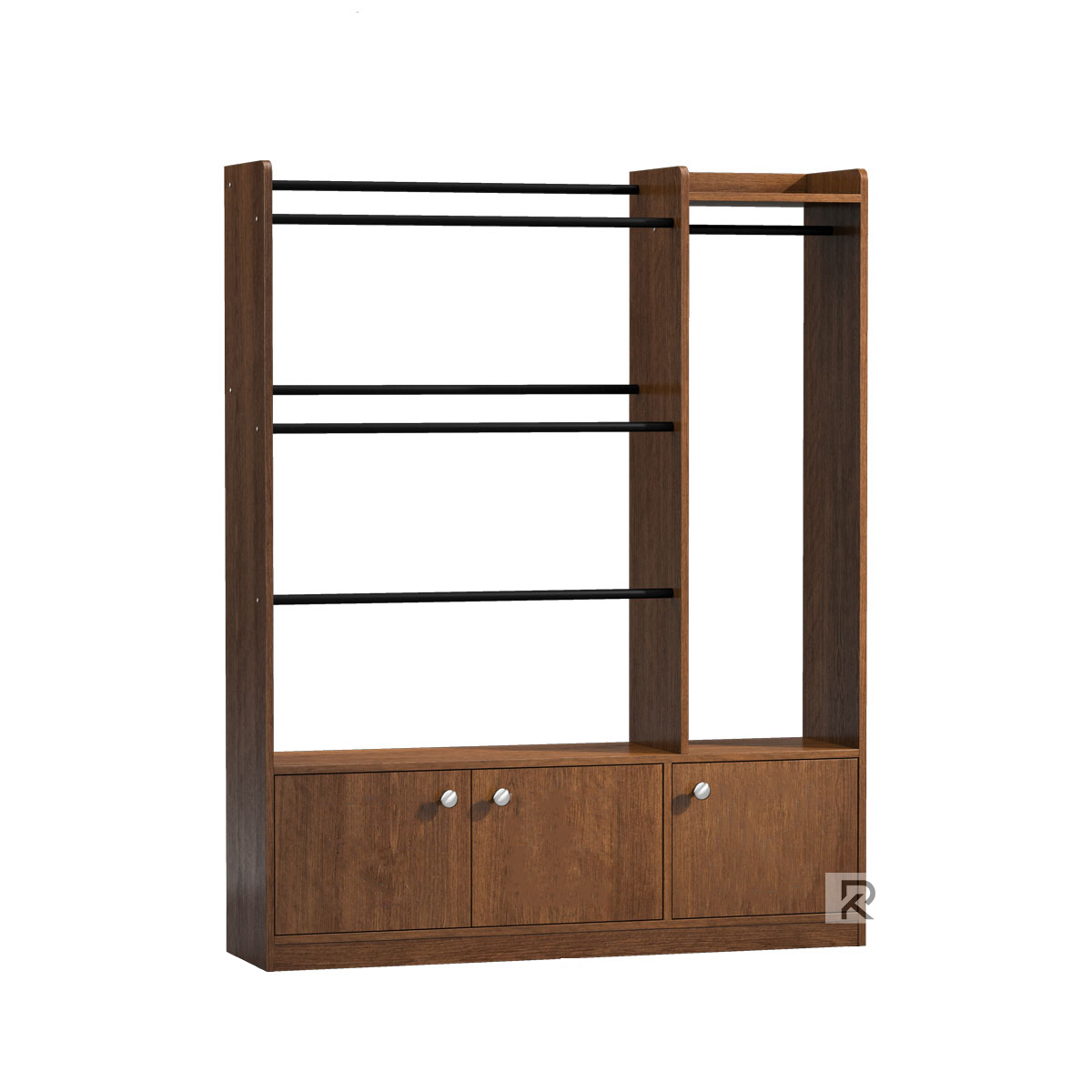 Picture of RK Furniture Modern Alna With 3 Storage Cabinet and Shelf for Home