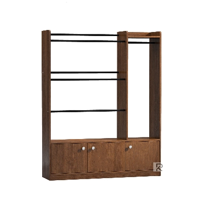 Picture of RK Furniture Modern Alna With 3 Storage Cabinet and Shelf for Home