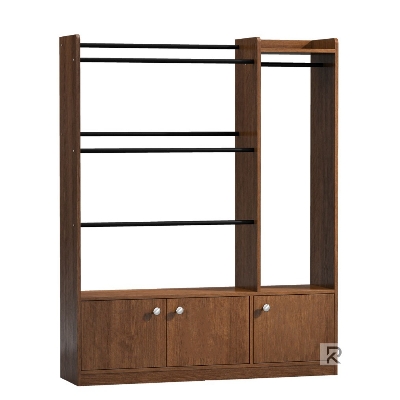 Picture of RK Furniture Modern Alna With 3 Storage Cabinet and Shelf for Home