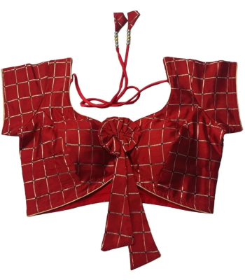 Picture of Red Color Katan Blouse For Women