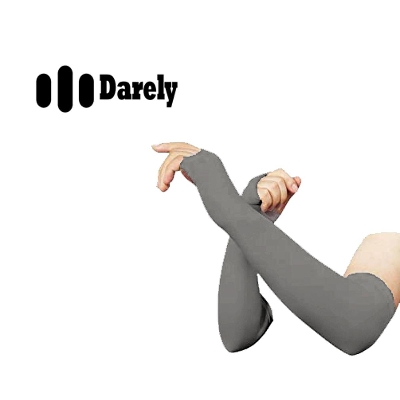 Picture of Hand Sleeves uv outdoor sports sun protection for men women ash color  Blue Color