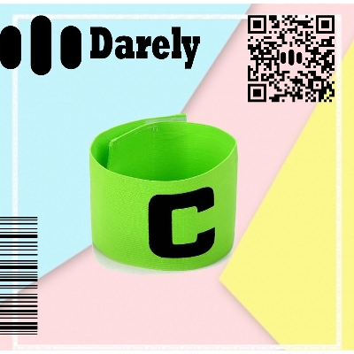 Picture of Elastic Football Soccer Captain Armband with Letter C Printed green