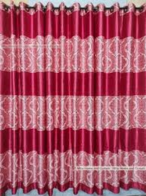 Buy curtain-porda-synthetic-curtains-indian-window-protector-4580-inch-standard-size-wine-red-art-4-kuchi-curtain- at Best Price In Bangladesh